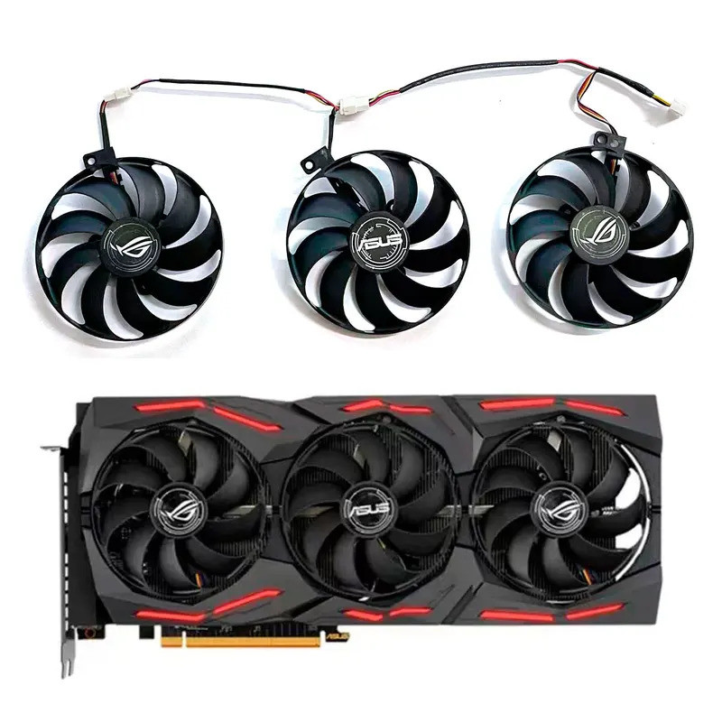 ทีที129215SU 7Pin GPU Card Cooler พัดลมสําหรับ ASUS ROG STRIX-GeForce RTX 2070 2080 SUPER Ti GAMING 