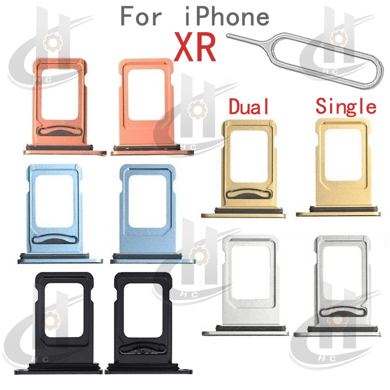 สําหรับ iPhone XR ซิมการ์ดถาดใส่ช่องเสียบการ์ด Reader SD Slot Adapter อะไหล่