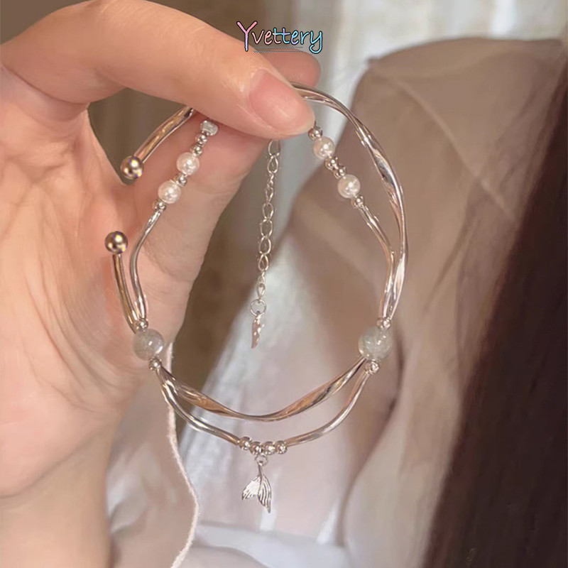 Mobius แหวนสร้อยข้อมือ Fishtail สร้อยข้อมือ Moonlight หินสร้อยข้อมือชุดCOD