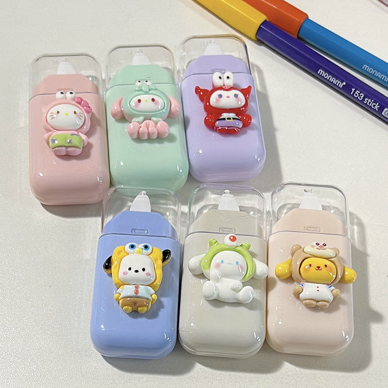 เทปลบคำผิด ลิควิดแบบแห้ง อุปกรณ์การเรียน ลายการ์ตูนน่ารัก พร้อมส่ง - รูปที่ 2