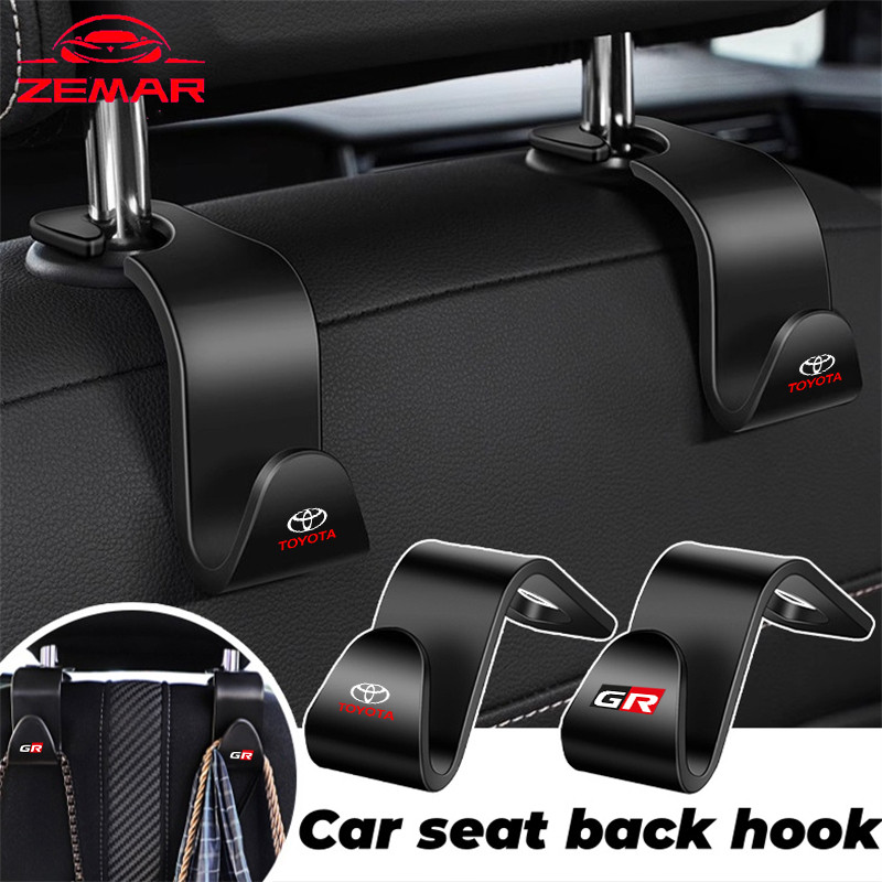 1/2 ชิ้น Toyota ตะขอแขวนเบาะหลังรถยนต์ อุปกรณ์เสริม สําหรับ ที่แขวนของในรถยนต์ ของแต่งรถยนต์ Toyota 