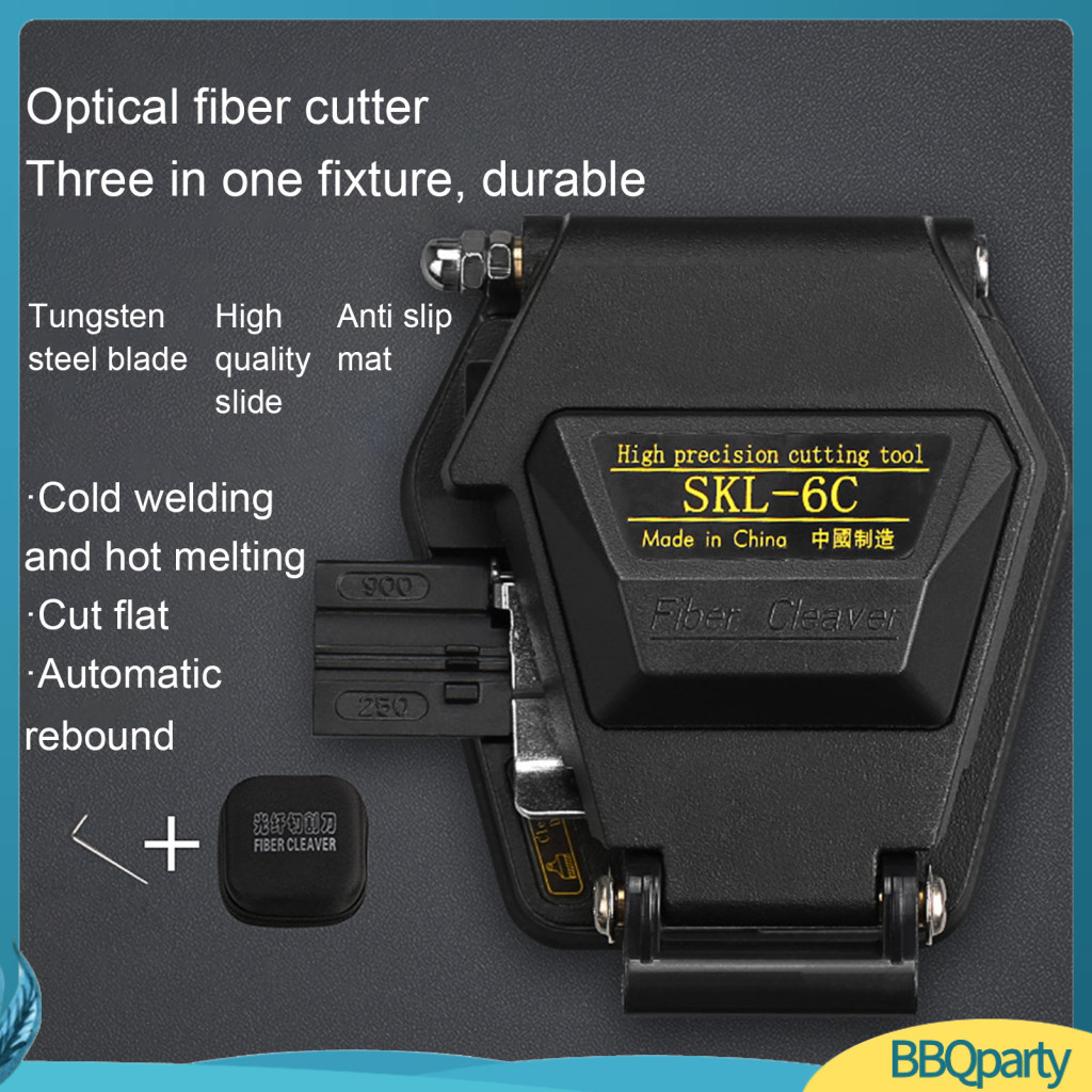 <BBQ> 16 Surface Blade Fiber Cleaver สําหรับลวดชุบยางโลหะ Small Optical Fiber Cleaver Universal