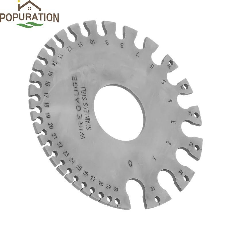 Pop สแตนเลส 0-36 รอบ AWG SWG วัดลวดแผ่นวัดความหนา