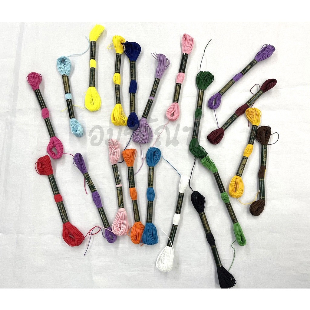 ด้ายมุกมัน ไหมมุกมัน ไหมปักชื่อ ด้ายวีนัส ไหมปักชื่อนักเรียน #25 ความยาว 12 เมตร ยี่ห้อวีนัส ด้ายมุขมัน ยกกล่อง - รูปที่ 2