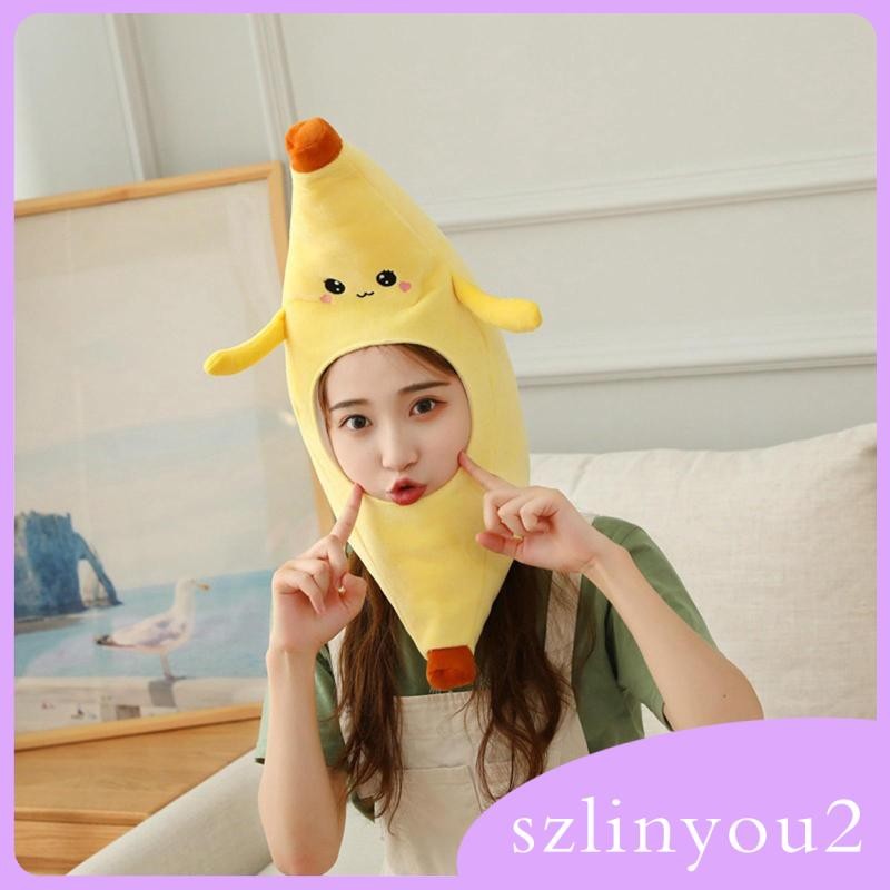 [szlinyou2] Fruit Banana H Photo s Head Warming Hair Accessories Costume Headdress for Holiday Party