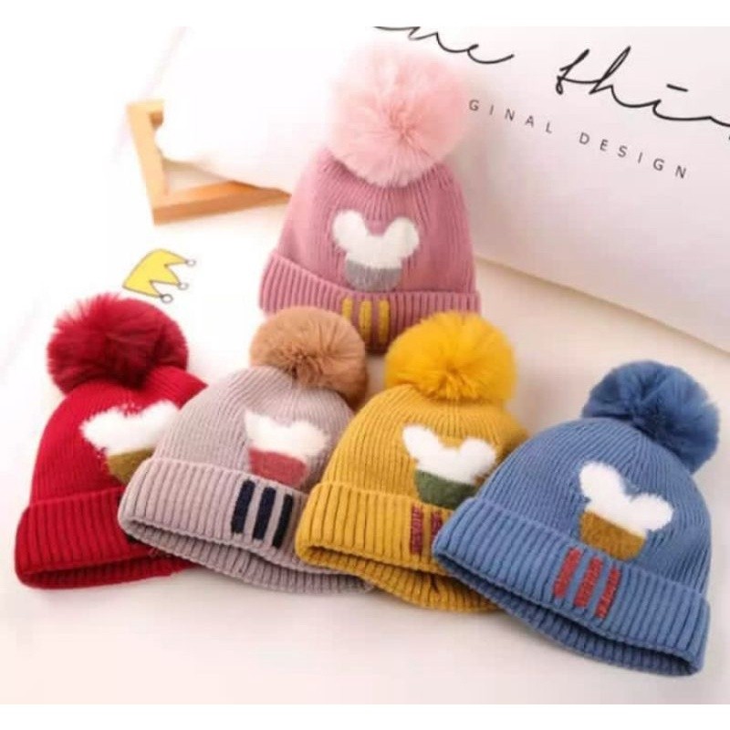 Mikey Mouse Crested หมวกเด็ก / หมวกเด็ก Mickey Mouse สําหรับเด็กชายและเด็กหญิง