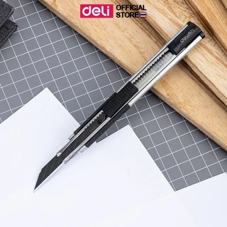 Deli 78003 Cutter Blade ใบมีดคัตเตอร์คาร์บอน ขนาด 9มม เอียง 30 องศา (บรรจุ 10 ใบ/กล่อง)