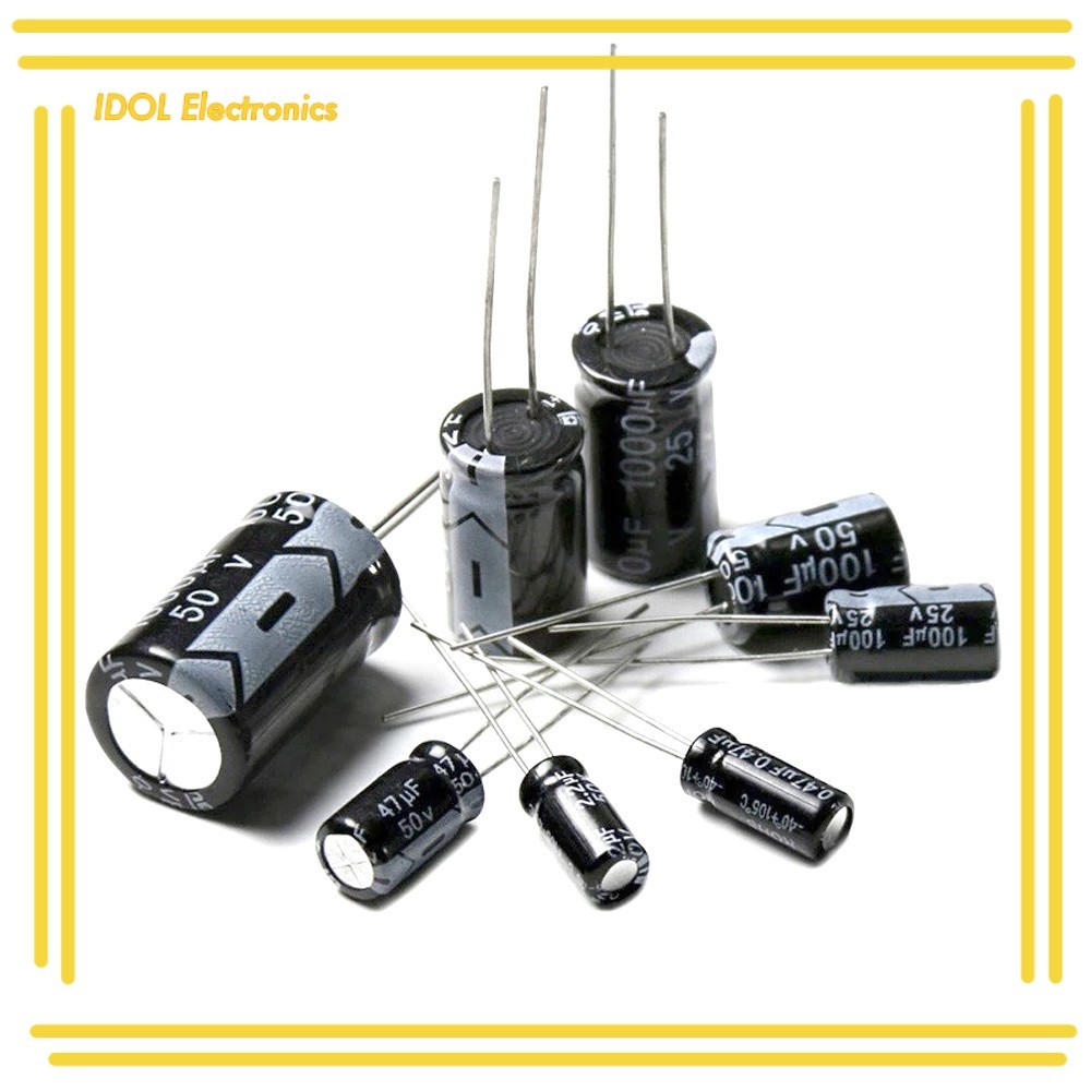 ราคาถูก! C ตัวเก็บประจุ Electrolytic Capacitor 1uF 2.2uF 3.3uF 4.7uF 10uF 33uF 47uF 100uF 220uF 330u