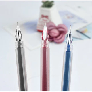 S0598 ปากกาเจล หัวเพชร 0.5mm Diamond Head Gel Pen เขียนลื่น หมึกดำ/น้ำเงิน/แดง ดีไซน์ใสสุดเท่
