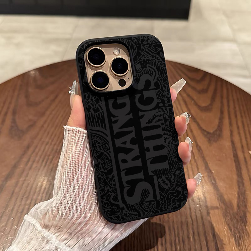 พร้อมส่ง❤️เคสไอโฟน11 เปลือกซิลิโคน กันตก Stranger Things Black Case For iPhone 16 Pro Max 12 13 14 15 16 Pro 7+ 8Plus - รูปที่ 3