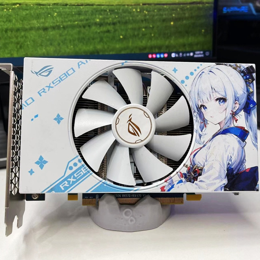 [มือสอง] itx พัดลมเดี่ยว RX580 2048SP 480 8G 2304SP Yuanshen กราฟิกการ์ดสีขาวสองมิติ