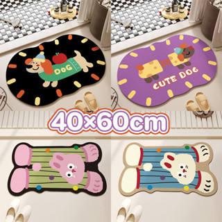 พรมการ์ตูน 40×60cm พรมเช็ดเท้า ขนนุ่ม ดูดซับน้ำได้ดี มีแผ่นก…