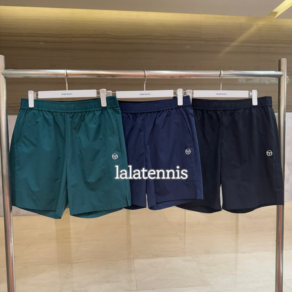 Sergio Tacchini Tennis Series กางเกงขาสั้นลําลองผู้ชายยืดหยุ่นความเร็วแห้งกีฬากางเกงขาสั้นลําลอง