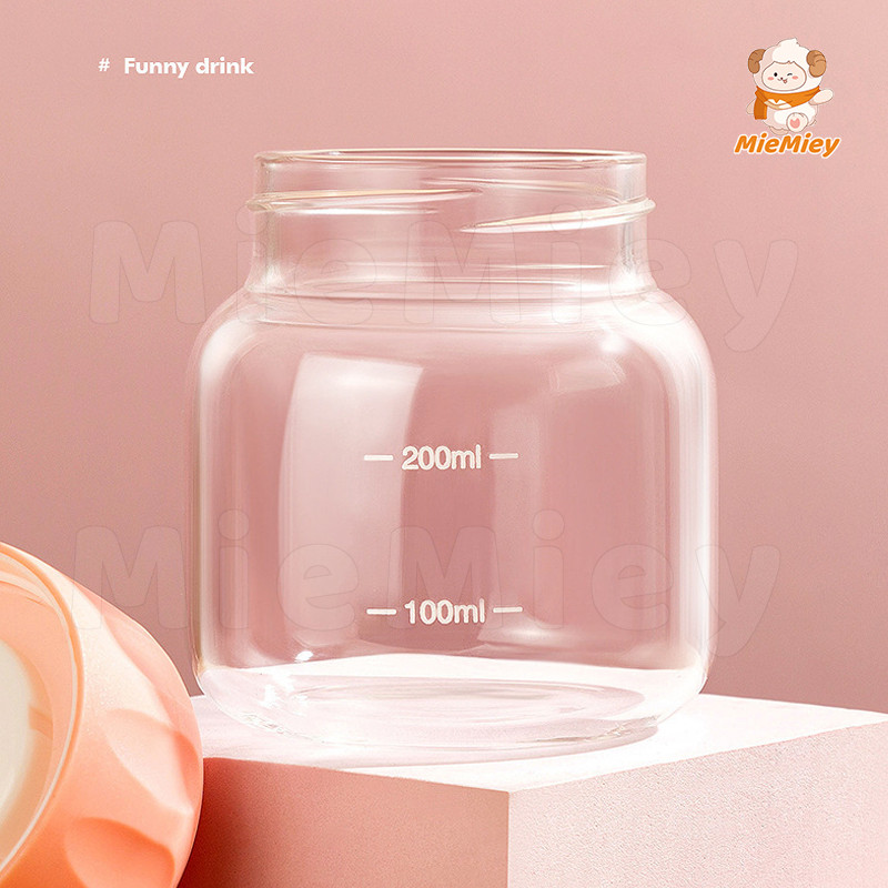 300ml ขวดน้ําขนาดเล็กแบบพกพา น่ารักมินิมอล ใส่นม ใส่กาแฟ แก้วน้ำ DIYแก้วน้ำชานม - รูปที่ 2
