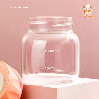 300ml ขวดน้ําขนาดเล็กแบบพกพา น่ารักมินิมอล ใส่นม ใส่กาแฟ แก้วน้ำ DIYแก้วน้ำชานม