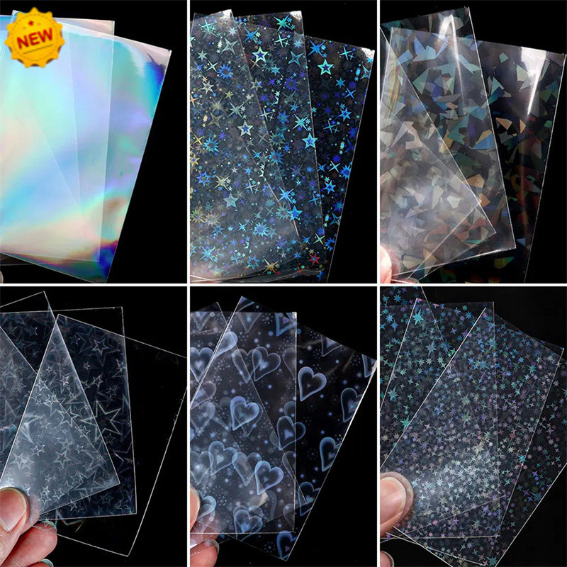 100 แผ่น A Pack Of Love Laser Card Film Gypsy Star Laser Card Cover Star Transparent (RSXY)