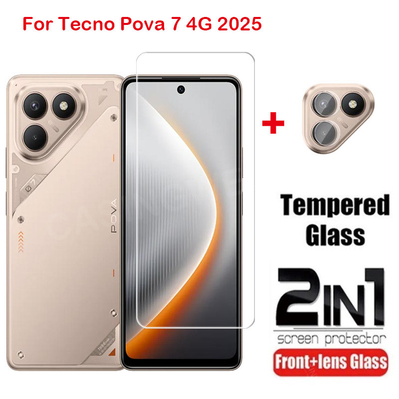 ฟิล์มกระจกนิรภัย Tecno Pova 7/7 Ultra ป้องกันหน้าจอและเลนส์กล้อง 2025