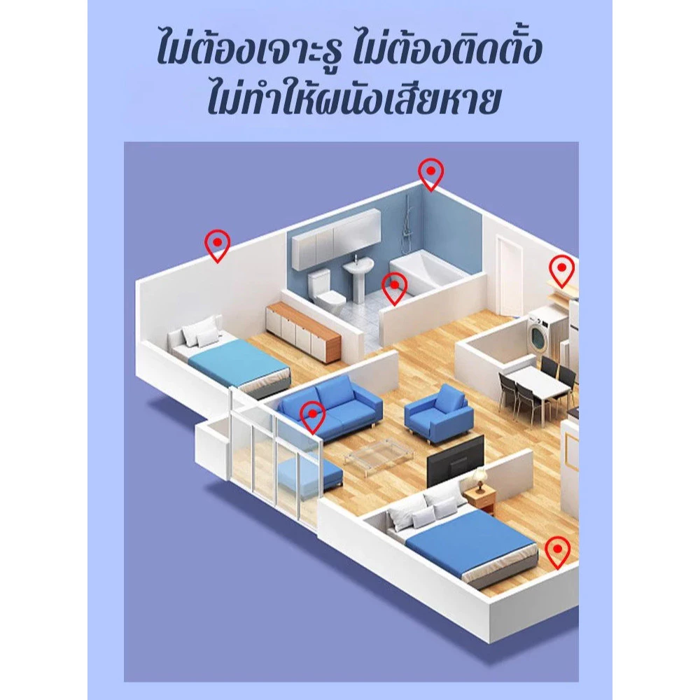 ของแท้💯【ระบบเฝ้าระวังแบบ Full-HD 360°】กล้องวงจรปิดตาแมวในครัวเรือน รุ่นฮิตขายดี กล้องติดตามระยะไกลด้วย WiFi อัจฉริยะพร้อมผสานรวมสมาร์ทโฟนที่ราบรื่นและการมองเห็นตอนกลางคืน การตรวจสอบและการควบคุมระยะไกล กลอง้ วงจรปิด thumbnail 9