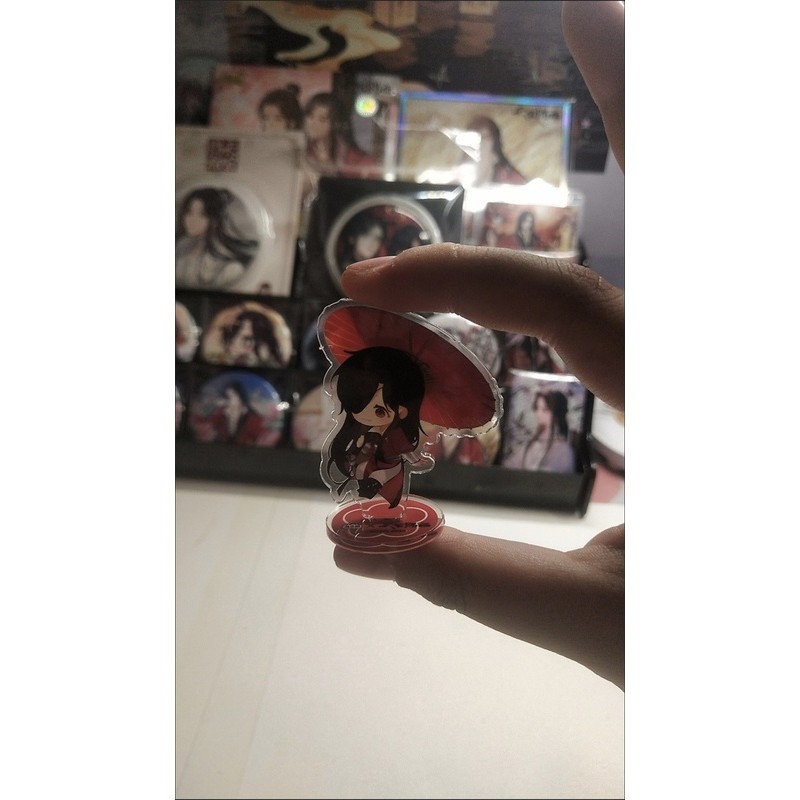 2 ชิ้น/ล็อต Mini Anime Tian Guan Ci Fu Hua Cheng Xie Lian รูปอะคริลิคขาตั้งรุ่นแผ่น Heaven Officials Blessing น่ารักสาวตกแต่งโต๊ะแฟนของขวัญ - รูปที่ 7