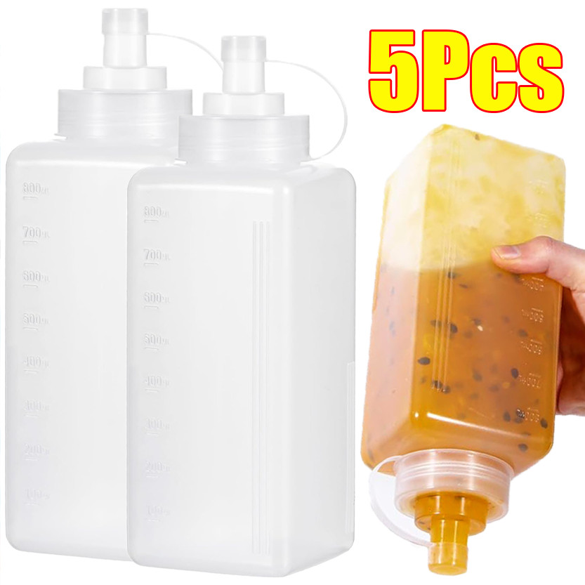 1/2/3/5 ชิ้นความจุขนาดใหญ่บีบขวดเครื่องปรุงรส/ซอสบาร์บีคิวขวดน้ํามันมะกอก/ซอสมะเขือเทศมัสตาร์ดซอสตู้