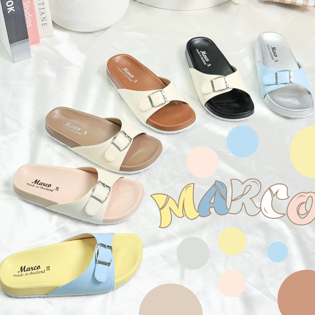 รองเท้าแตะ แบรนด์ MARCO รุ่น G1005 คาดเข็มขัด หนังนิ่ม thumbnail 7