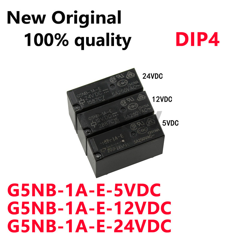 5-10PCS ใหม่ G5NB-1A-E-5VDC G5NB-1A-E-12VDC G5NB-1A-E-24VDC ชุดปกติเปิด 4 พินเดิมแท้รีเลย์ในสต็อก