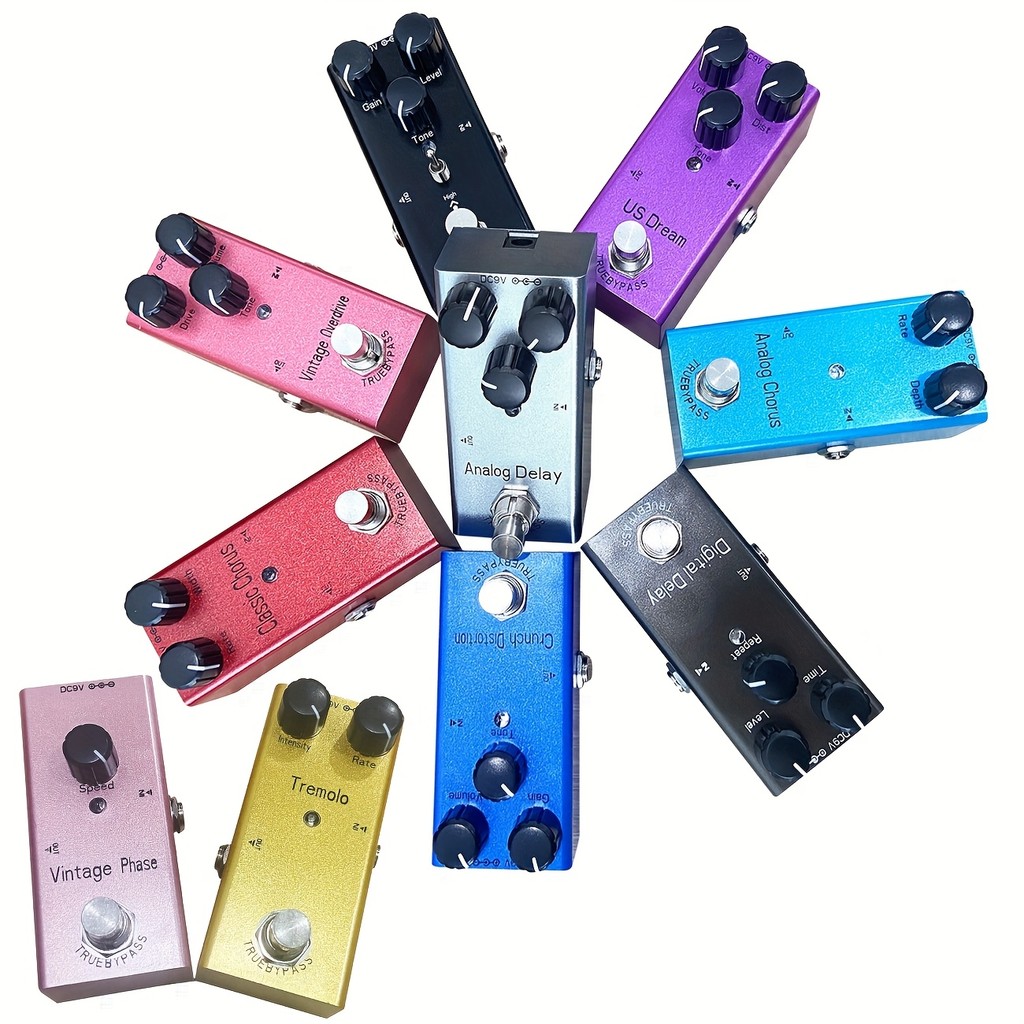 [แป้นเหยียบเอฟเฟกต์กีต้าร์อันทรงพลัง] แป้นเหยียบเอฟเฟกต์กีตาร์ขนาดกะทัดรัดและทรงพลัง | โปรเซสเซอร์เอฟเฟกต์กีตาร์ไฟฟ้าพร้อม Tremolo สําหรับลดเสียงรบกวน | คลาสสิก มั่นคง รหัส-พัฒนา สําหรับ วิชาพลศึกษา