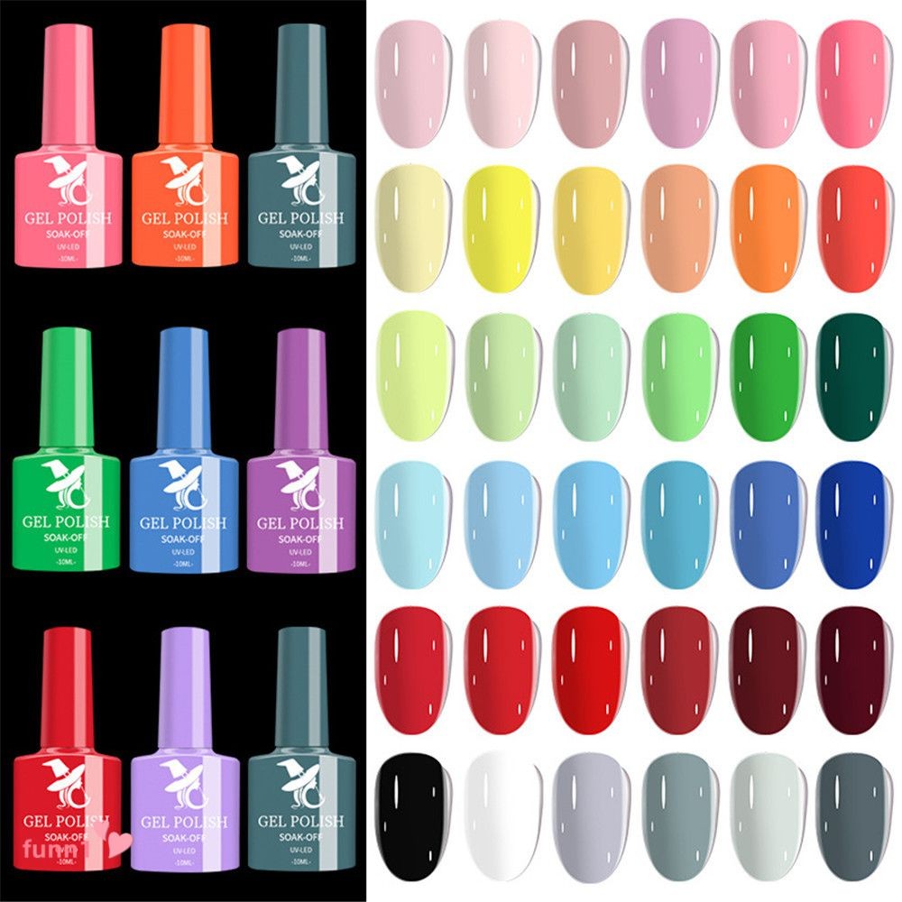 TenCoCo48 Color UV Phototherapy Glue Nail Polish Glue Suit Nail Color Glue