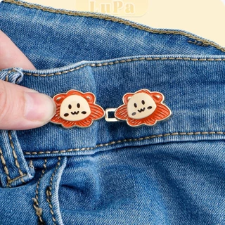 LuPa 1ชุด ตะขอปรับกางเกง แบบหัวเข็ม หัวเข็มขัดปรับเอว หน้าอิโมจิ Fashion Pins