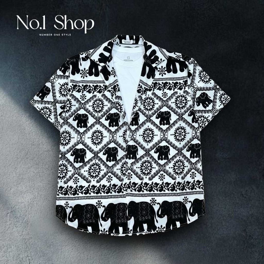 B เสื้อฮาวายลายช้าง และลายอื่นๆ (unisex) เสื้อฮาวายไซส์ใหญ่  แบรนด์No.1 NCT DREAM ผ้าไหมญี่ปุ่นนุ่มสบาย - รูปที่ 5