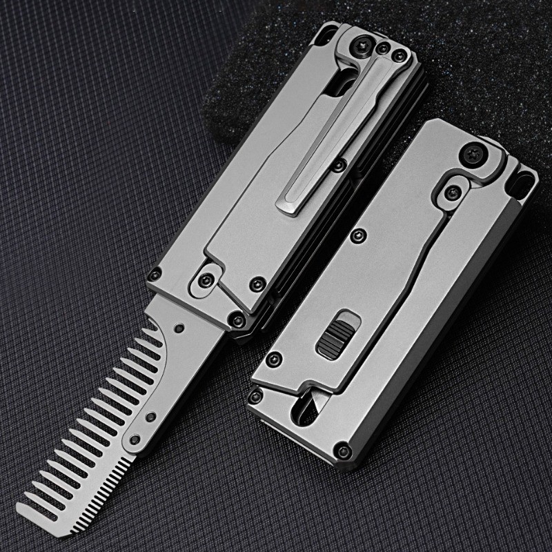 Cnedc Titanium Alloy Comb Portable Express Unboxing and Folding Tool