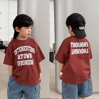 (จัดส่งตลอด 24 ชั่วโมง)เด็กชายพิมพ์เสื้อยืดแขนสั้นฤดูร้อนสไตล์ฤดูร้อนเสื้อผ้าฤดูร้อนเด็กทารกเด็กเด็กครึ่งแขนด้านบนอิน