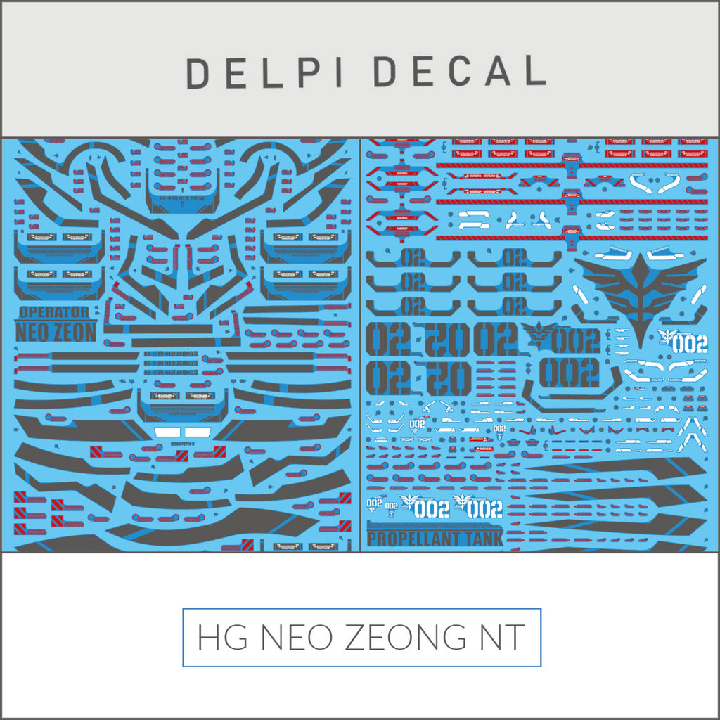 Delpi Water Decal (ดีคอลน้ำ) HG NEO ZEONG Narrative