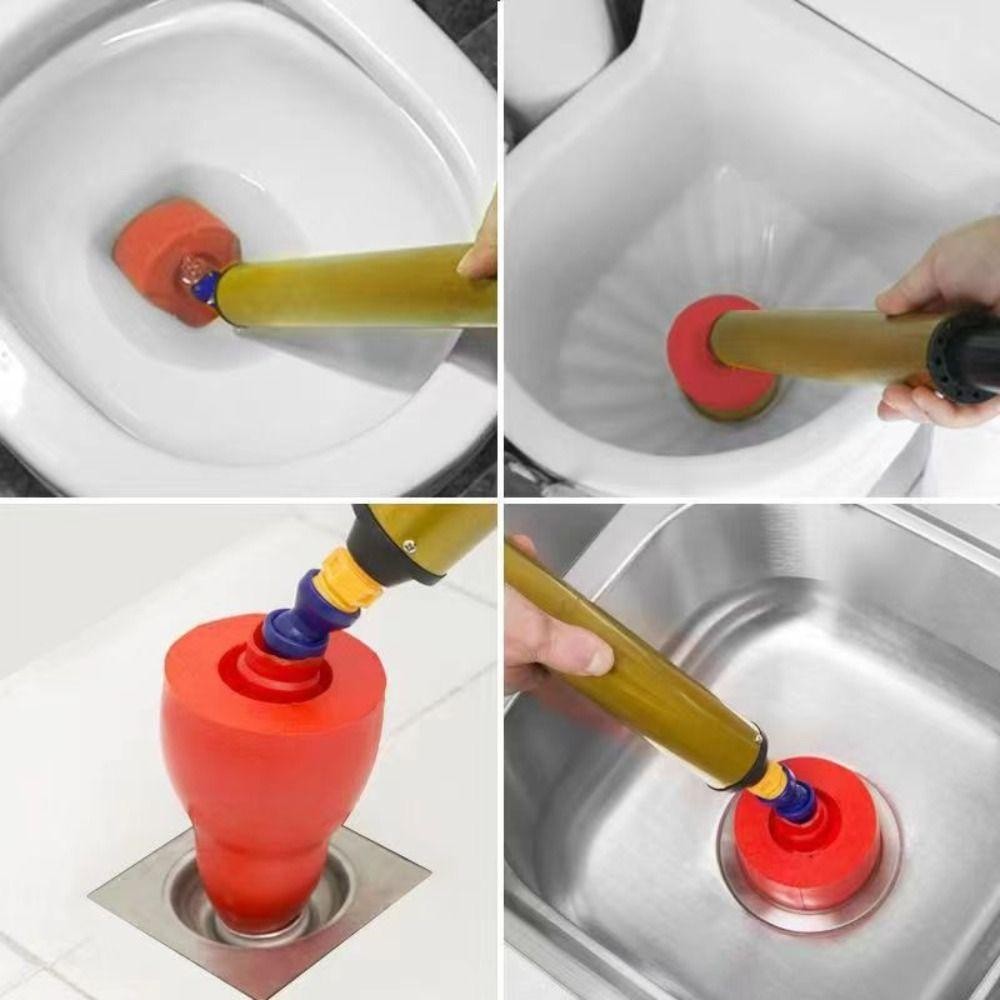 NIUYOUJS แรงดันสูงห้องน้ํา Unclogger, เครื่องมือห้องน้ํา Unblocking High Pressure Toilet Plunger สําหรับ Unblocking Pipe Clog - รูปที่ 5