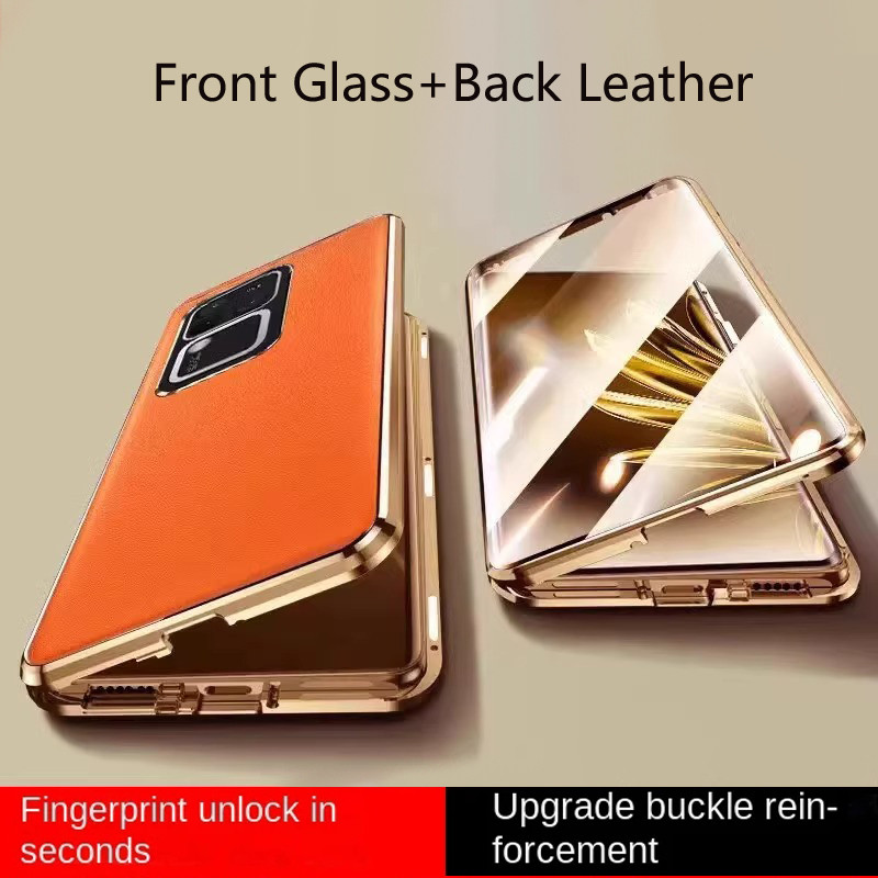 แผงหนังโลหะกระจกแม่เหล็กสําหรับvivo V27 V29 V30 V40 T2 Pro V29 T3 Lite T3 Ultra T3X T2X 5Gเคสโทรศัพท