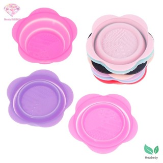 Heabety ซิลิโคนแปรงแต่งหน้าทําความสะอาดพัฟพับทําความสะอาดชาม…