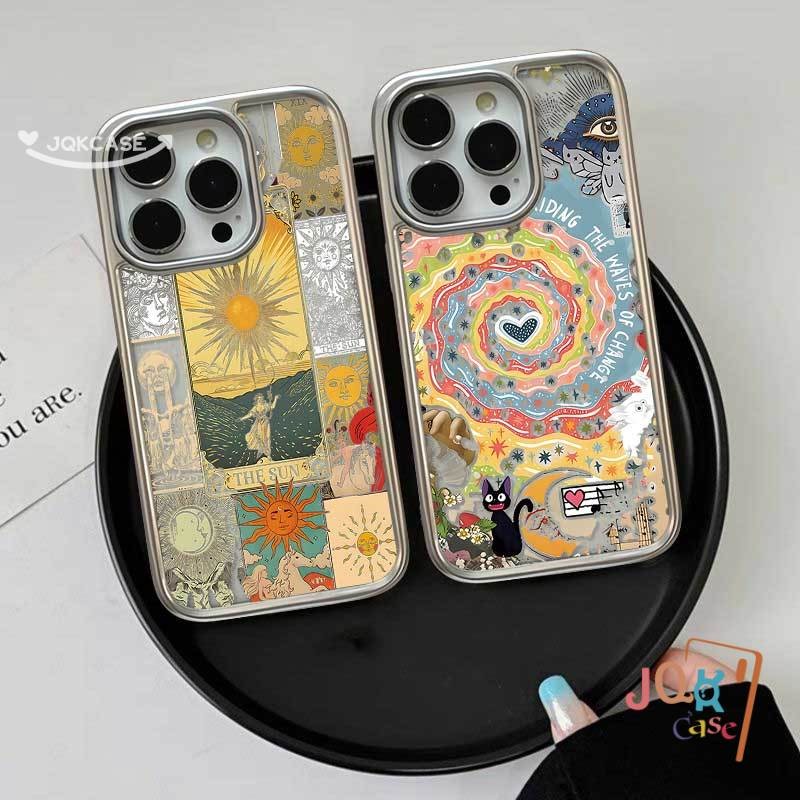 เคสไอโฟน เทพีเสรีภาพ สำหรับ IPhone 15 11 13 16 12 14 Pro Max XS XR X 7Plus 8Plus Max 7 16 8 Plus SE ชุบโลหะ เคส