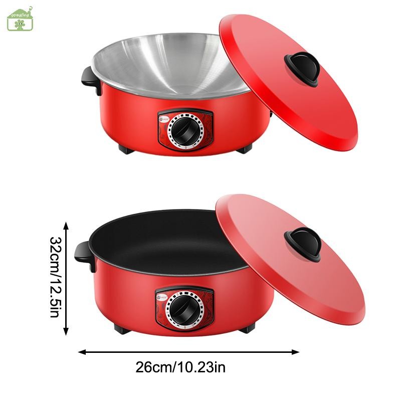 [Gong] หม้อไฟฟ้า กระทะไฟฟ้า กระทะไฟฟ้าเคลือบสารกันติดอเนกประสงค์ หม้อทอดและปรุงอาหารไฟฟ้าสำหรับ2-8คน กระทะไฟฟ้าในครัวเรือน th - รูปที่ 4