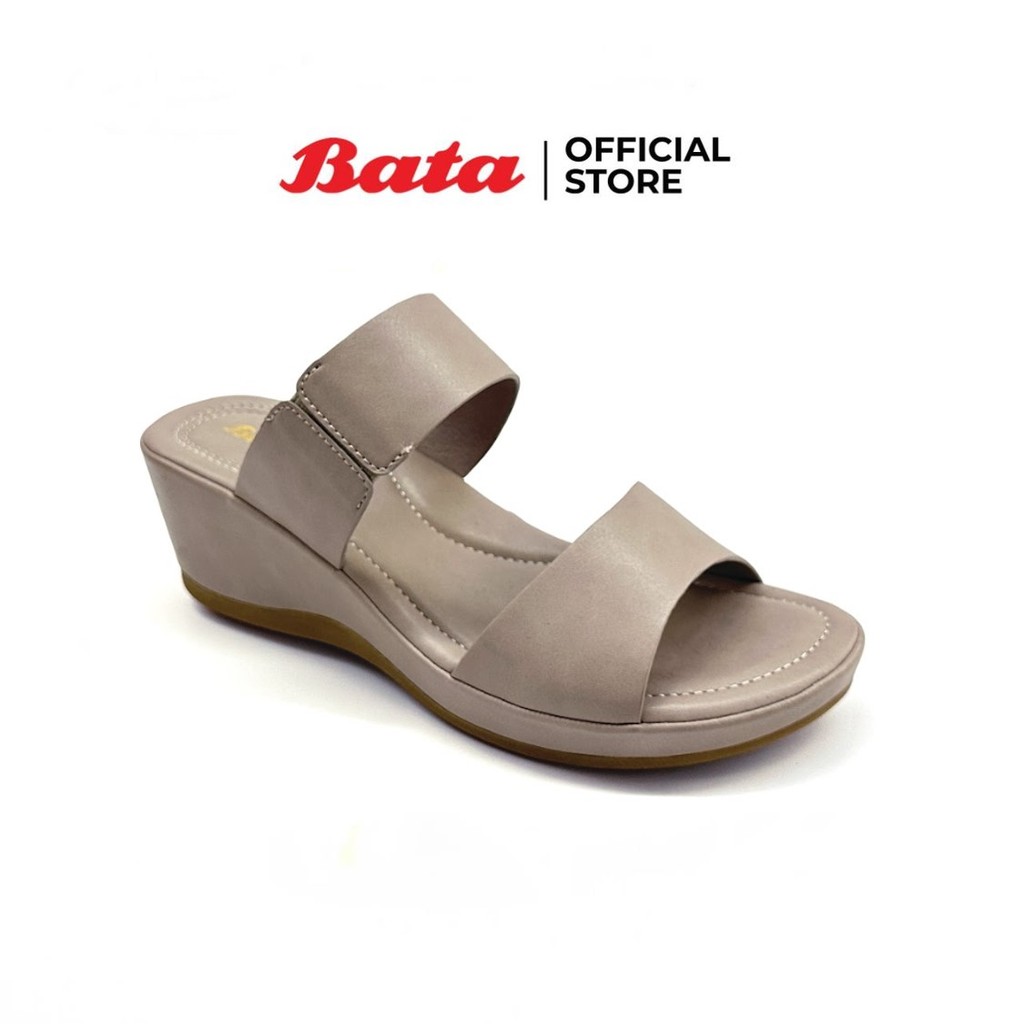 Bata บาจา รองเท้าแบบสวม สูง 2 นิ้ว สำหรับผู้หญิง สีม่วงเข้ม 6619666 สีดำ 6616666