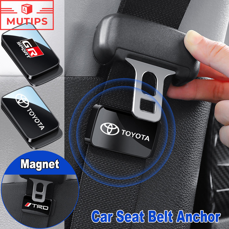 Toyota เข็มขัดนิรภัยรถยนต์หยุด แม่เหล็ก เข็มขัดนิรภัย Stabilizer โคลง ป้องกันรอยขีดข่วน GR TRD Prius Fortuner Corolla Cross CHR Camry Wish Vios Veloz Estima Sienta Yaris Ativ Altis Hilux Revo bZ4X Hiace