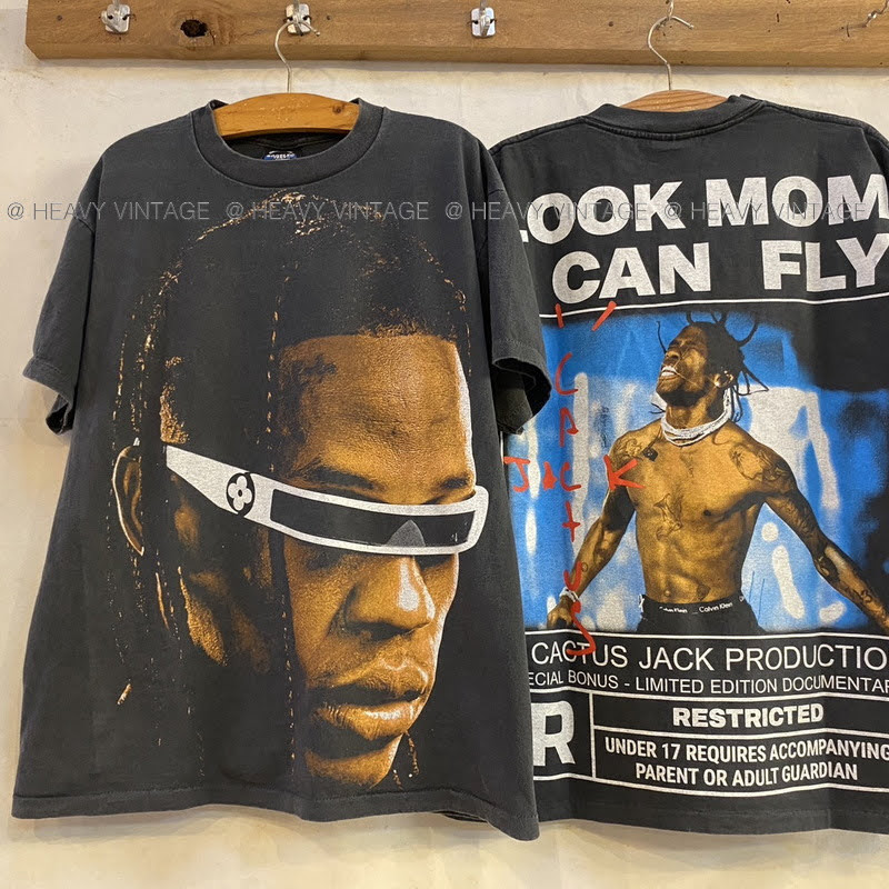 TRAVIS SCOTT Bio Washed tag Original Bootleg แท้ เสื้อวินเทจ เสื้อบาส heavy vintage shirt