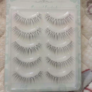 5 คู่ขนตาปลอมก้านโปร่งใส V-รูปมังงะตาธรรมชาติ Wispy สไตล์เกาหลี Lash Extension
