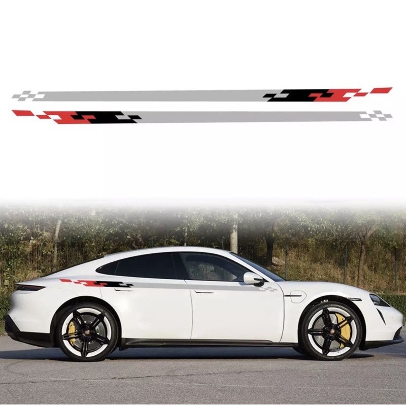 K425 Racing Grid Stripes สติ๊กเกอร์ไวนิลคุณภาพสูง