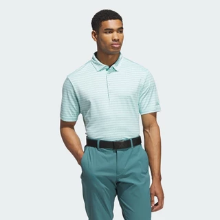 adidas กอล์ฟ เสื้อโปโล Ultimate365 Dash Stripe ผู้ชาย สีเทอร์คอยส์ JL5313