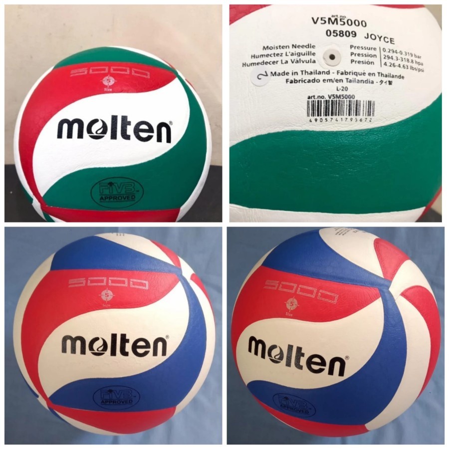 [ต้นฉบับพรีเมี่ยม] Molten V5M 5000 Volleyball, SOFT MATERIAL, PATTERN