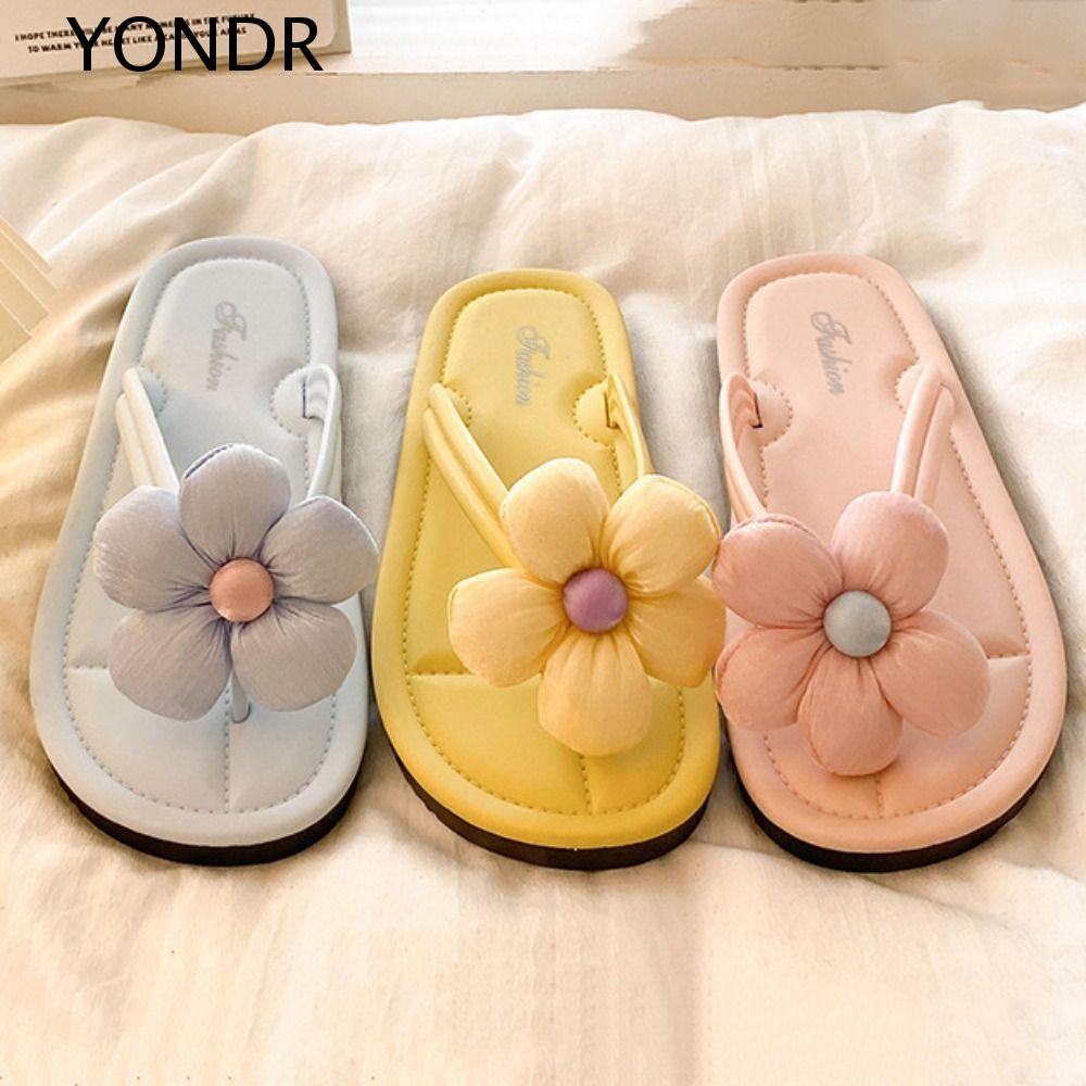 YONDR รองเท้าแตะชายหาด Flip Flops น่ารัก ต้านการลื่น หน้ายางนิ่ม พกพาสะดวกสำหรับวันพักผ่อน