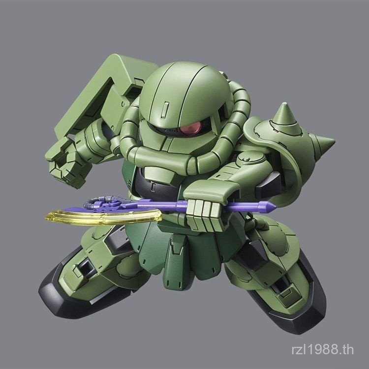 A Gundam รุ่น SDCS Zaku II Mass ประเภทการผลิต/สีเขียว Zaku Influencer  Assembly Movable ของเล่น 5.11