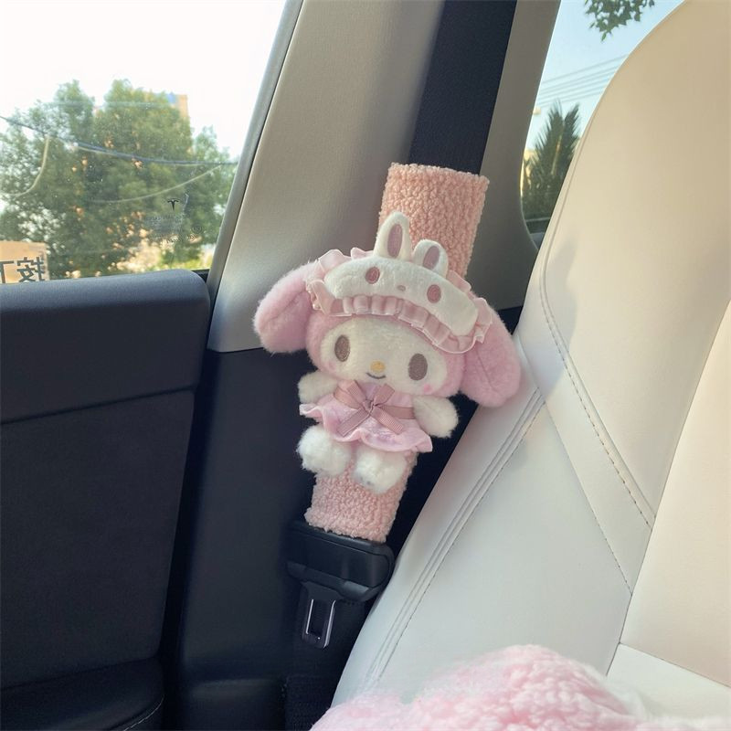 ผ้าปิดตา ทํานอง รถปลอดภัยเข็มขัดปกป้องกันไหล่น่ารักการ์ตูนตุ๊กตาตุ๊กตาตกแต่งรถ - รูปที่ 3