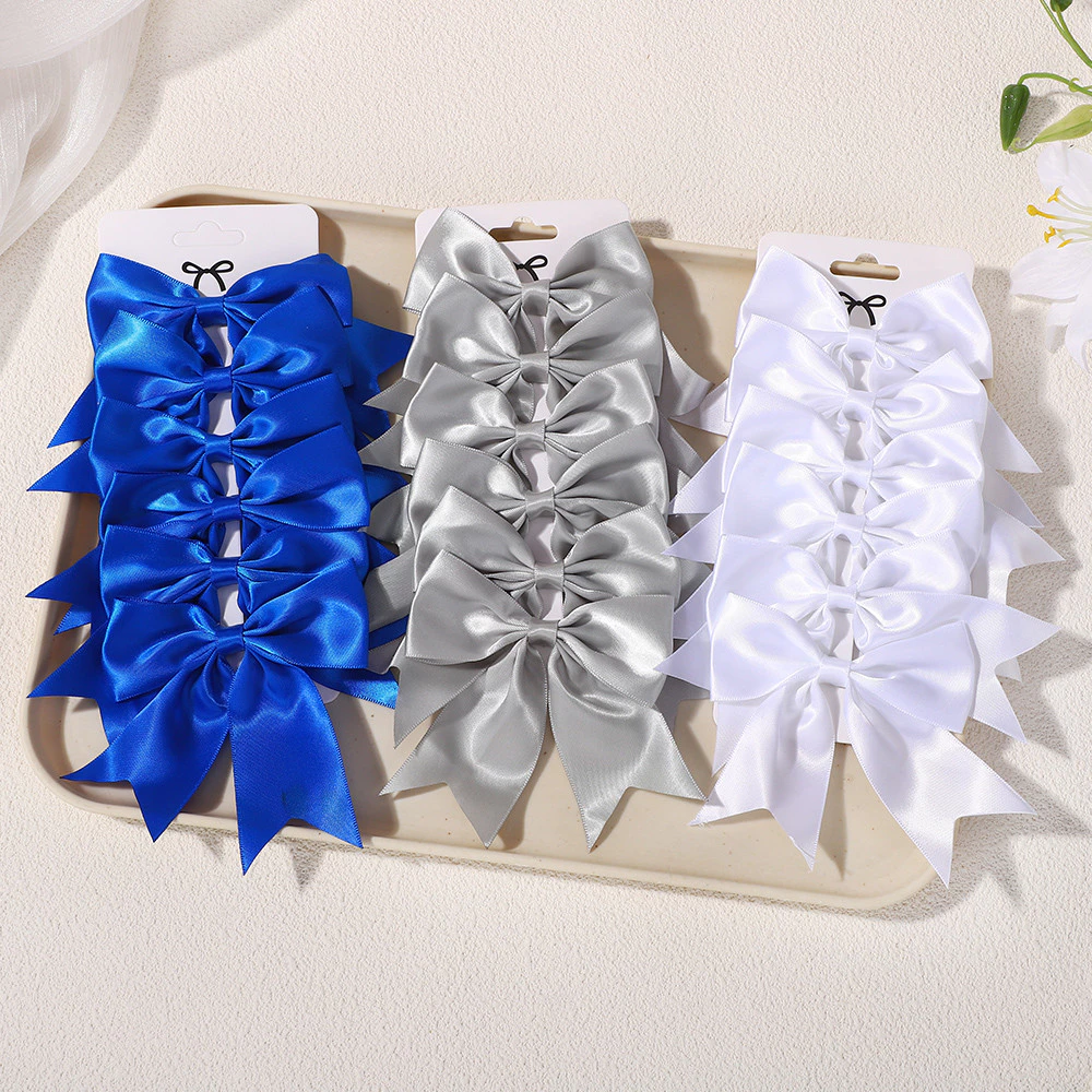 6 ชิ้น นิ้วน่ารักคราบโบว์ใหญ่คลิปผมสําหรับเด็กสาว Handmade Hairpins Barrettes Headwear อุปกรณ์เสริมผมขายส่ง thumbnail 10