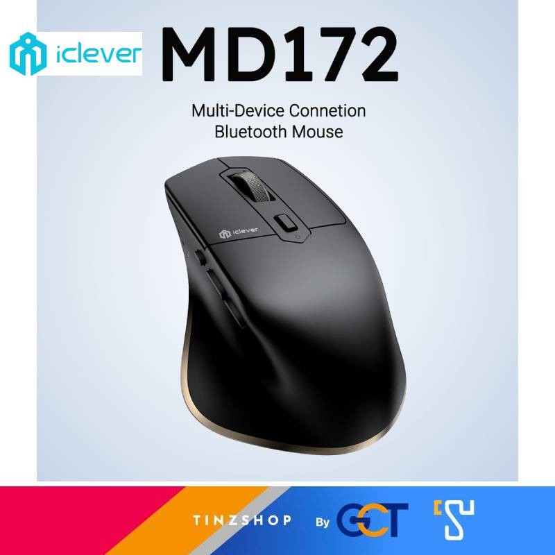 [Tinzshop] เมาส์ไร้สาย iClever MD172 Ergonomic Mouse BT+2.4G ลดอาการปวดและชาที่ข้อมือได้จริง ประกันศ